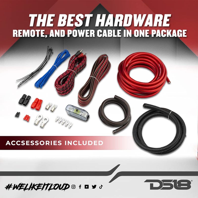 DS18 AK4 Complete 4 Gauge CCA Amplifier Installation Wiring Kit - Ampkit Helps Make Connections, Brings Power to Your Radio, Subwoofers, Speakers with Super Flex Wire - 1200W for 1 Amplifier - Image 3